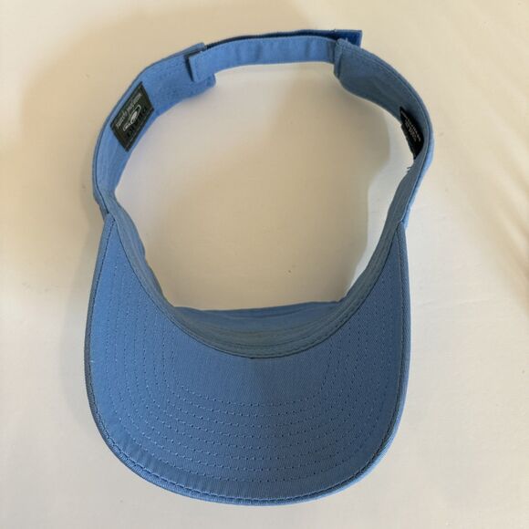 Drake DPF Fishing Logo Visor Carolina Blue Cotton Twill Low Profile Hat Cap - Picture 3 of 5